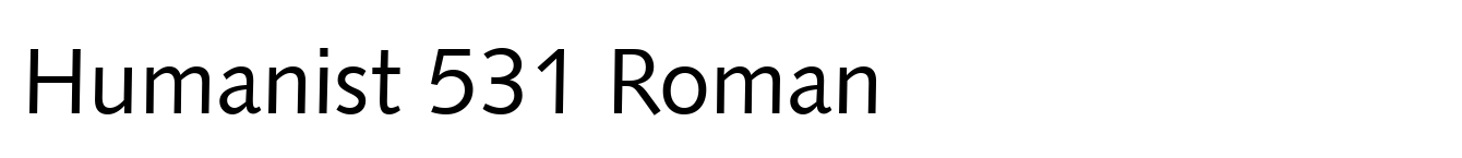 Humanist 531 Roman image